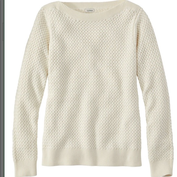 L.L. Bean Sweaters Ll Bean Womens Basketweave Sweater Boatneck
